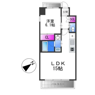 プレジオ帝塚山【7階】の間取り