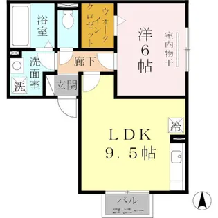 グランディール【1階】の間取り