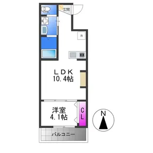 アイズソーレ東住吉【3階】の間取り