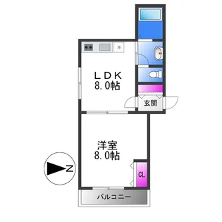 メゾングレース【4階】の間取り