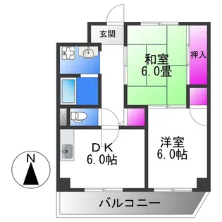 エレガンス喜連【2階】の間取り