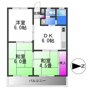 コーポ飯島【1階】の間取り