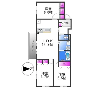 Casa Canele【2階】の間取り