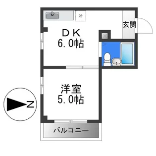 ロイヤル長吉【1階】の間取り