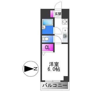 1Kの間取り画像