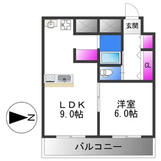 1LDKの間取り画像