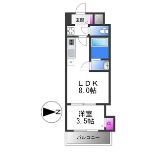Mv.ms大阪新加美【4階】の間取り