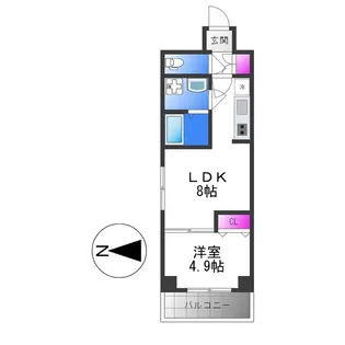 カルム共栄【7階】の間取り
