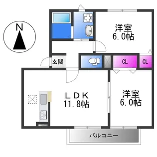 アットソレイユ【1階】の間取り