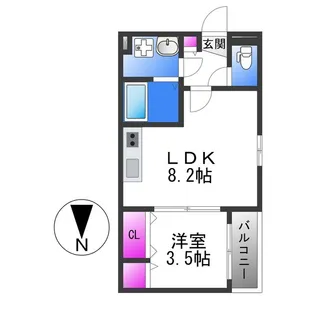 D porta Luchta【1階】の間取り