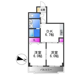 ミタカホーム8番【5階】の間取り