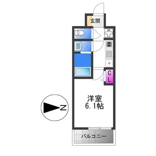 アドバンス大阪リーヴァ【8階】の間取り