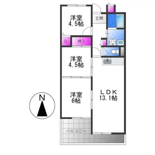 スヴァーネ東山本【4階】の間取り
