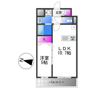 ロンド・エーデルワイス【4階】の間取り