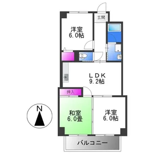 グランミッシェル【7階】の間取り
