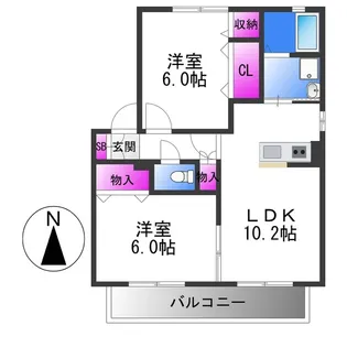 エルムンド【2階】の間取り