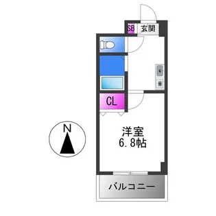 西山本ハイツ【2階】の間取り