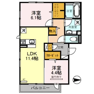 ボヌール【3階】の間取り