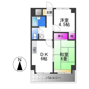 グランドパレス八尾【4階】の間取り