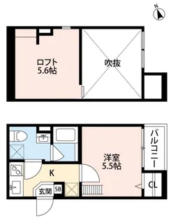 1Kの間取り画像