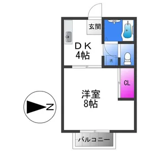 コスモハイツA棟【2階】の間取り
