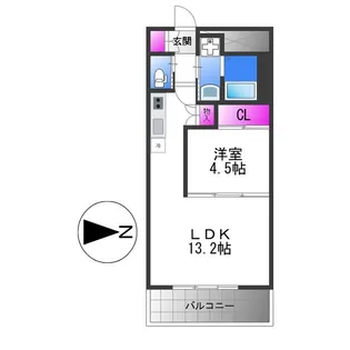 プレジオ永和ASIAN【9階】の間取り