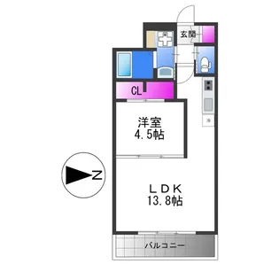 プレジオ永和ASIAN【6階】の間取り