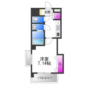 Luxe布施駅前【5階】の間取り