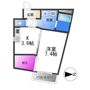 カーサフォルトゥナート額田駅前【2階】の間取り