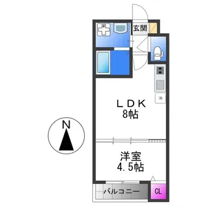 グランディオ鶴橋【1階】の間取り