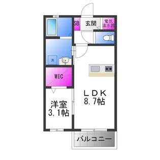ラヴィ・クレール【2階】の間取り