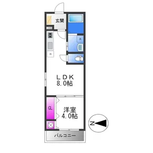 シーカルアアリモト【2階】の間取り