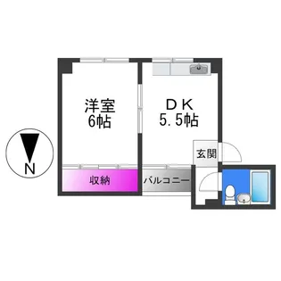 ハッピーハイツ【2階】の間取り