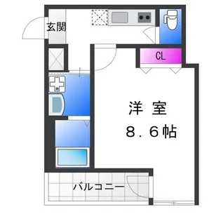フジパレス長吉長原Ⅱ番館【2階】の間取り