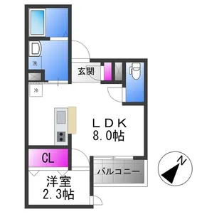 リアコート近大南Ⅲ【2階】の間取り