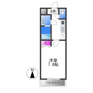 1Kの間取り画像
