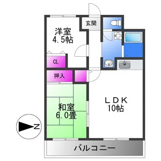 ギャレ近大前【4階】の間取り