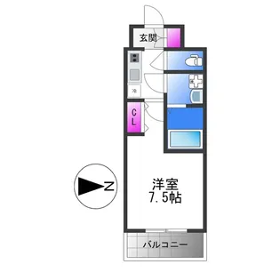 ファーストフィオーレ長田グランディール【7階】の間取り