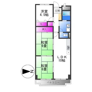 アバハイム西村【8階】の間取り