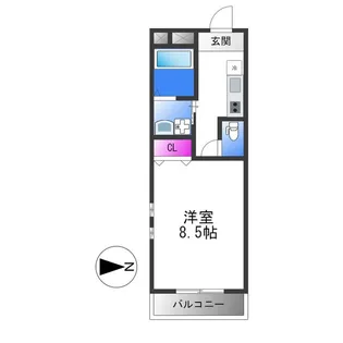 フジパレス近鉄八尾Ⅲ番館【2階】の間取り