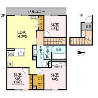 グルーヴィフィールド【2階】の間取り