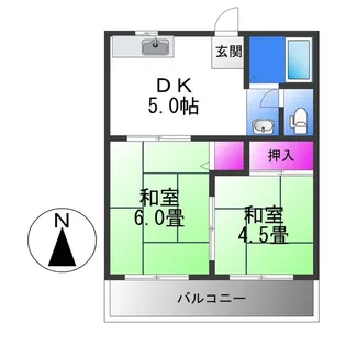 コーポみその A【2階】の間取り