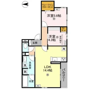 エスタブレ平野西【2階】の間取り