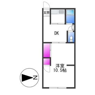 コンラッド長瀬【3階】の間取り