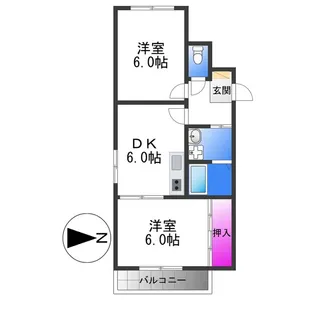 グランピア萬翠園【1階】の間取り