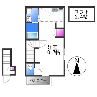 あんしん+大蓮東08−1084【2階】の間取り
