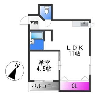 マンション ル・エーテ20【3階】の間取り