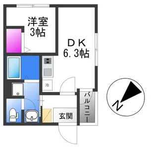 The Haven Osaka【1階】の間取り