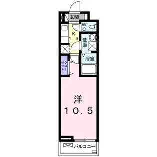 ル シェル ブルー【1階】の間取り