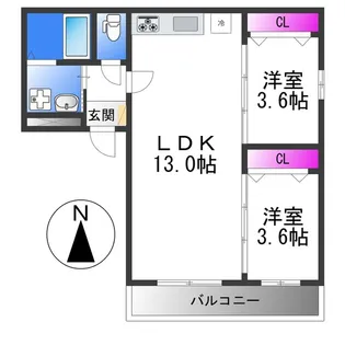 Avantio Clair【1階】の間取り